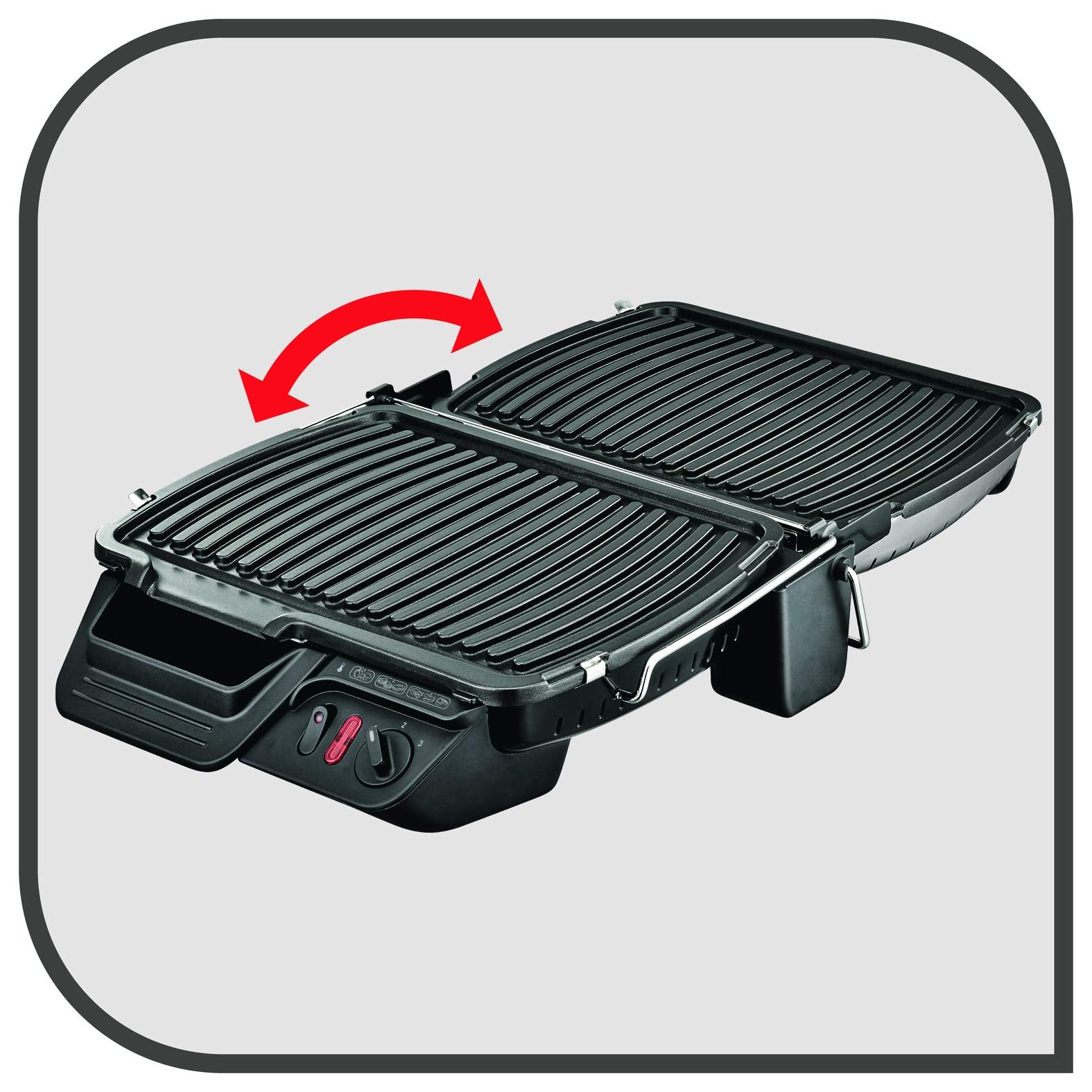 Tefal Sandwich maker, Ultra compact grill, 1 year warranty شواية كهربائية صغيرة مضغوطة الترا كومباكت 2000 واط ستانلس ستيل من تيفال، اسود Tefal Sandwich maker, Ultra compact grill, 1 year warranty شواية كهربائية صغيرة مضغوطة الترا كومباكت 2000 واط ستانلس ستيل من تيفال، اسود